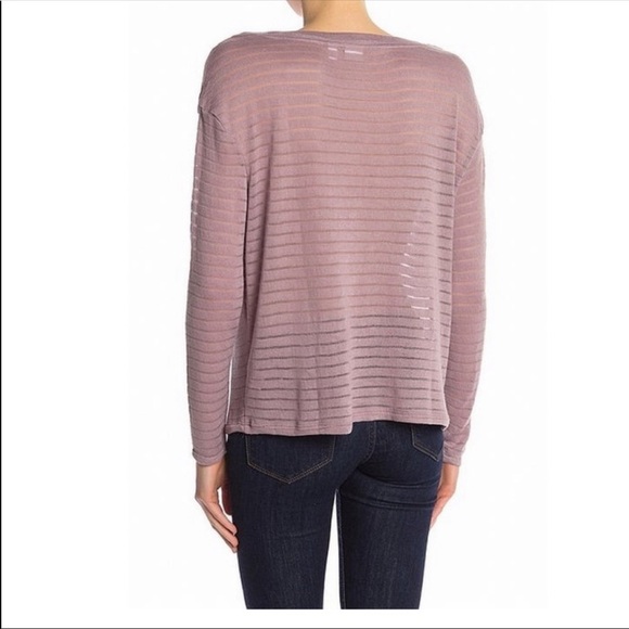 Stripe Sheer Boat Neck Top - Picture 8 of 8